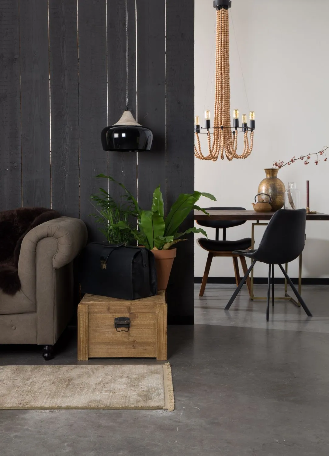 Brown Tufted Dining Chair | Dutchbone Blackwood