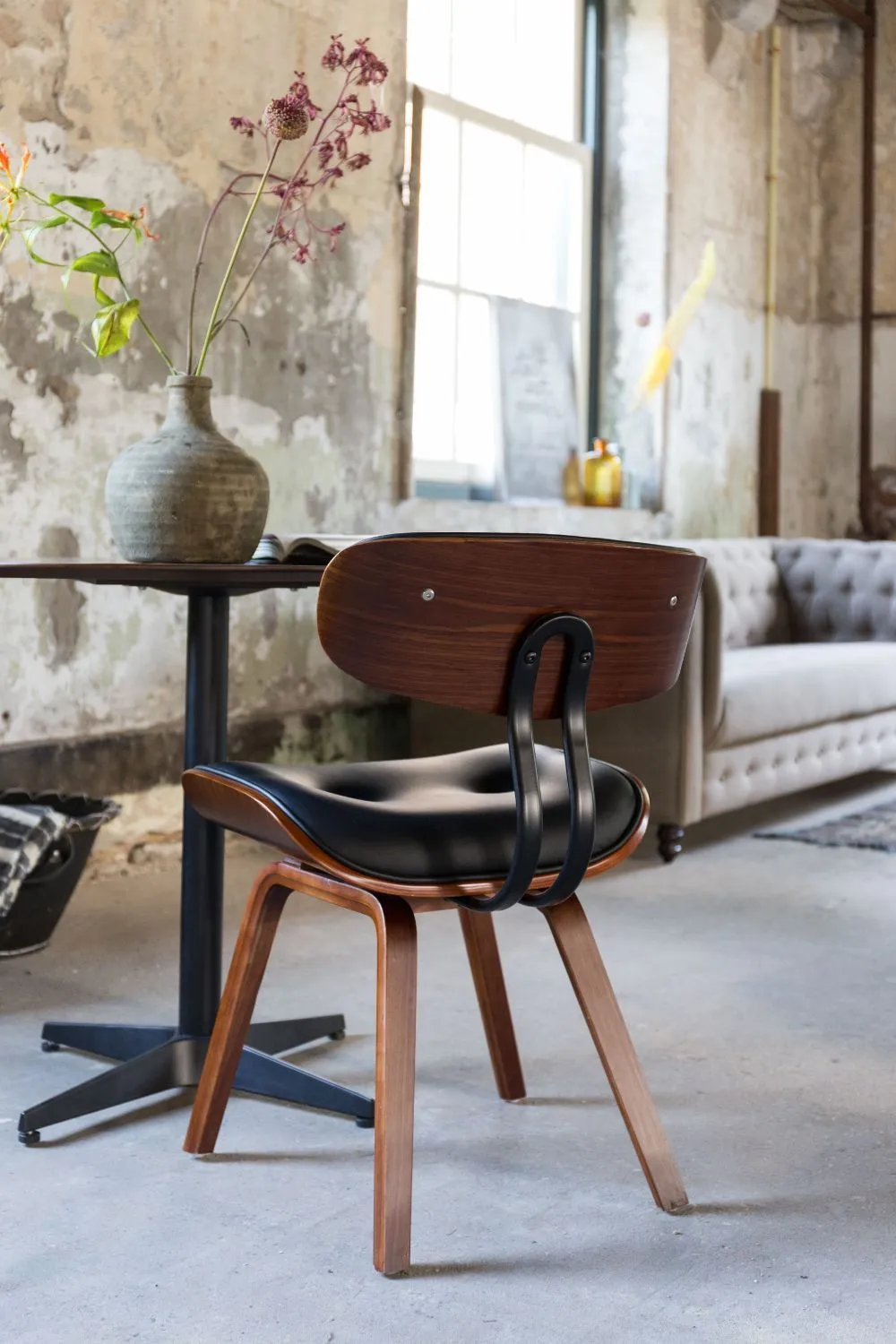 Brown Tufted Dining Chair | Dutchbone Blackwood