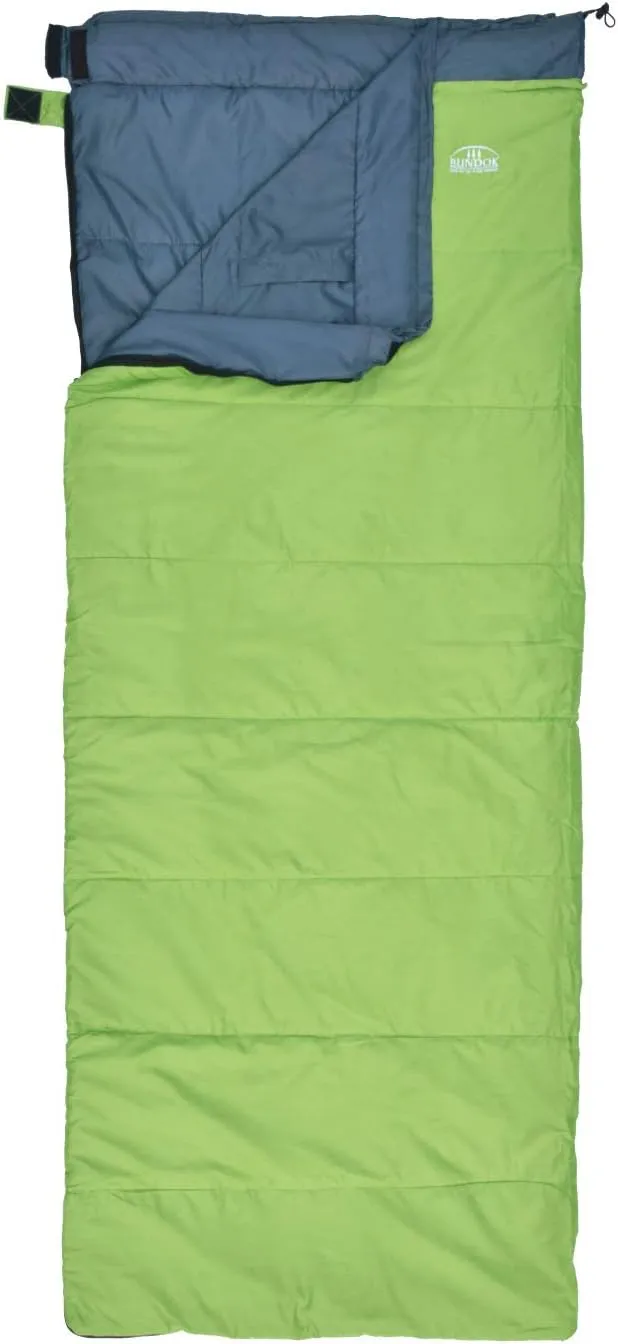 BUNDOK BDK-36LG Microfiber Shrug Sleeping Bag, Envelope Type, Double-sided Zipper, Camping, Suitable Temperature Estimated Approx. 12°C~
