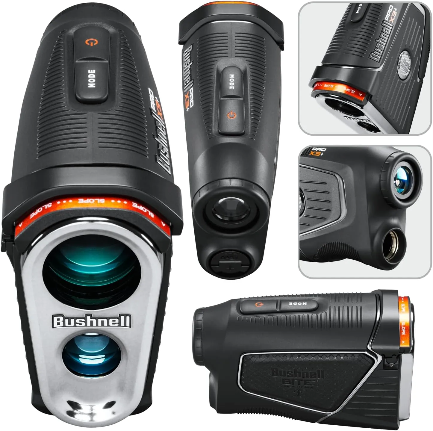 Bushnell PRO X3 / Pro X3  (Plus) Advanced Laser Golf Rangefinder with Included Carrying Case, Carabiner, Lens Cloth, and Selected Wearable4U Bundle