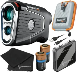 Bushnell PRO X3 / Pro X3  (Plus) Advanced Laser Golf Rangefinder with Included Carrying Case, Carabiner, Lens Cloth, and Selected Wearable4U Bundle