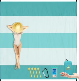 BYDOLL Nylon Beach Blanket Waterproof Sandproof 78''x110'' Oversized Suits 1-7 Adults Sand Free Extra Large Blanket Lightweight Soft Picnic Mat for Beach Essentials