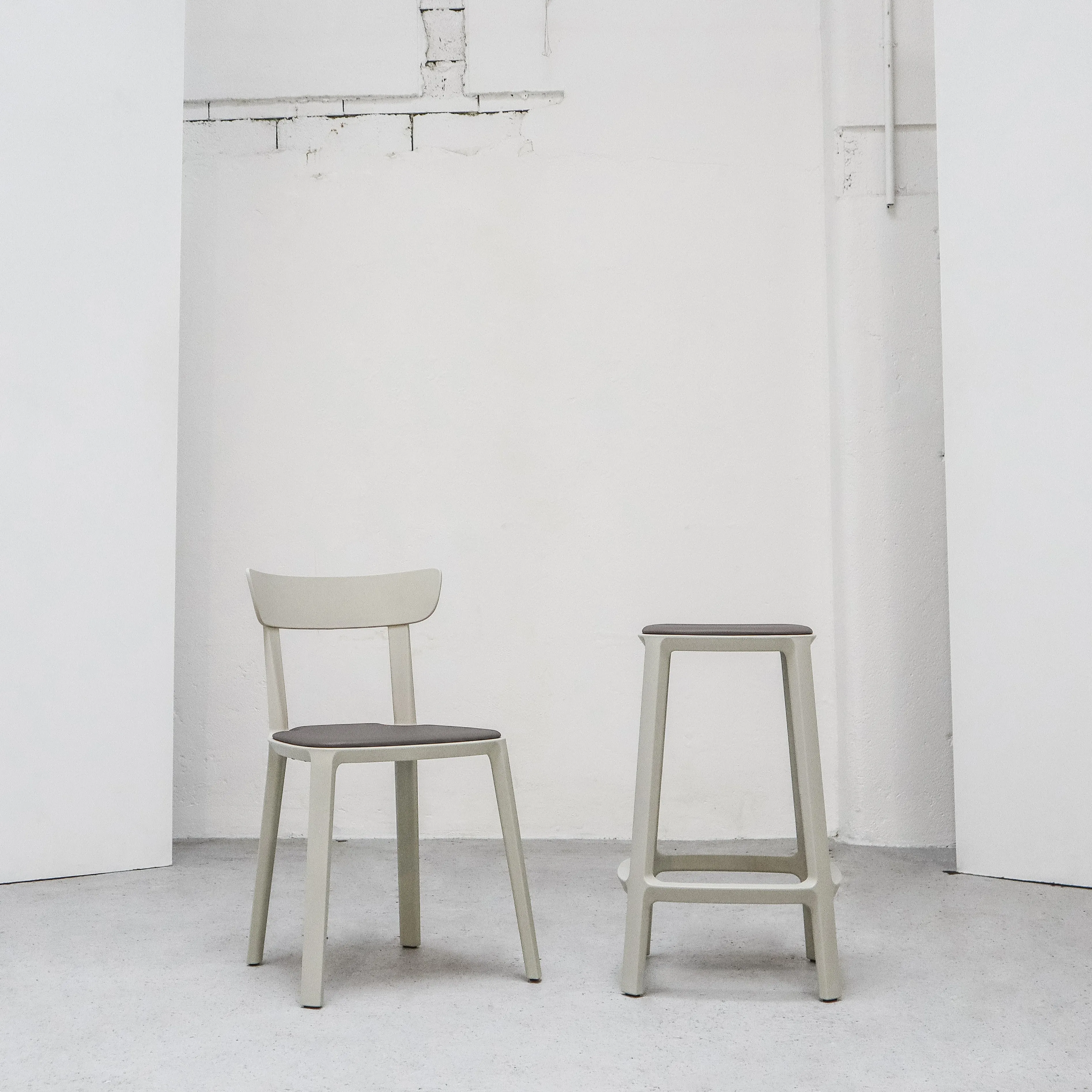 Cadrea Padded Dining Chair - Stone   Ironsand