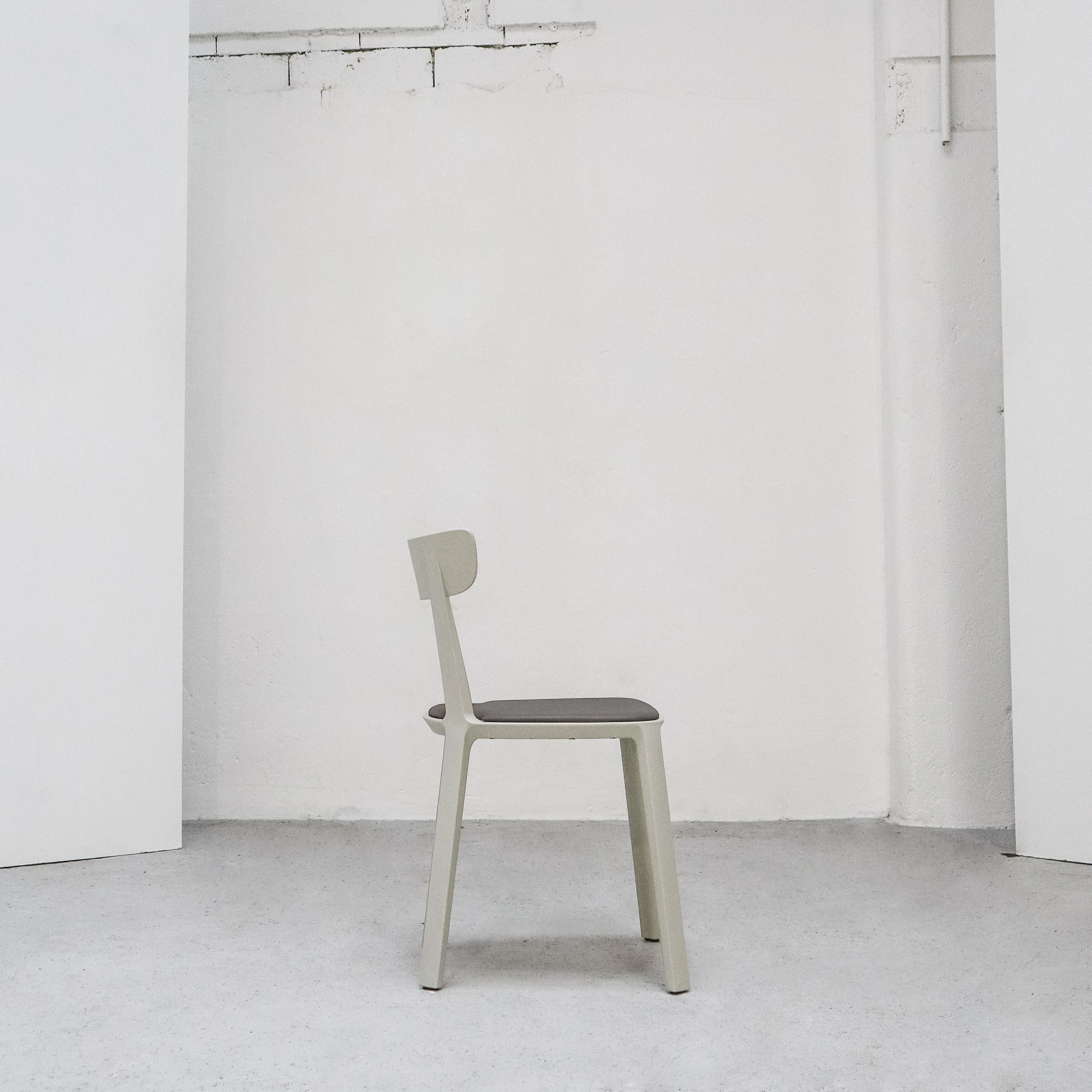 Cadrea Padded Dining Chair - Stone   Ironsand