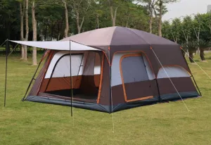 Camel Ultralarge 6 10 12 Double Layer Outdoor 2living Rooms and 1hall Family Camping Tent in Large Space Tent