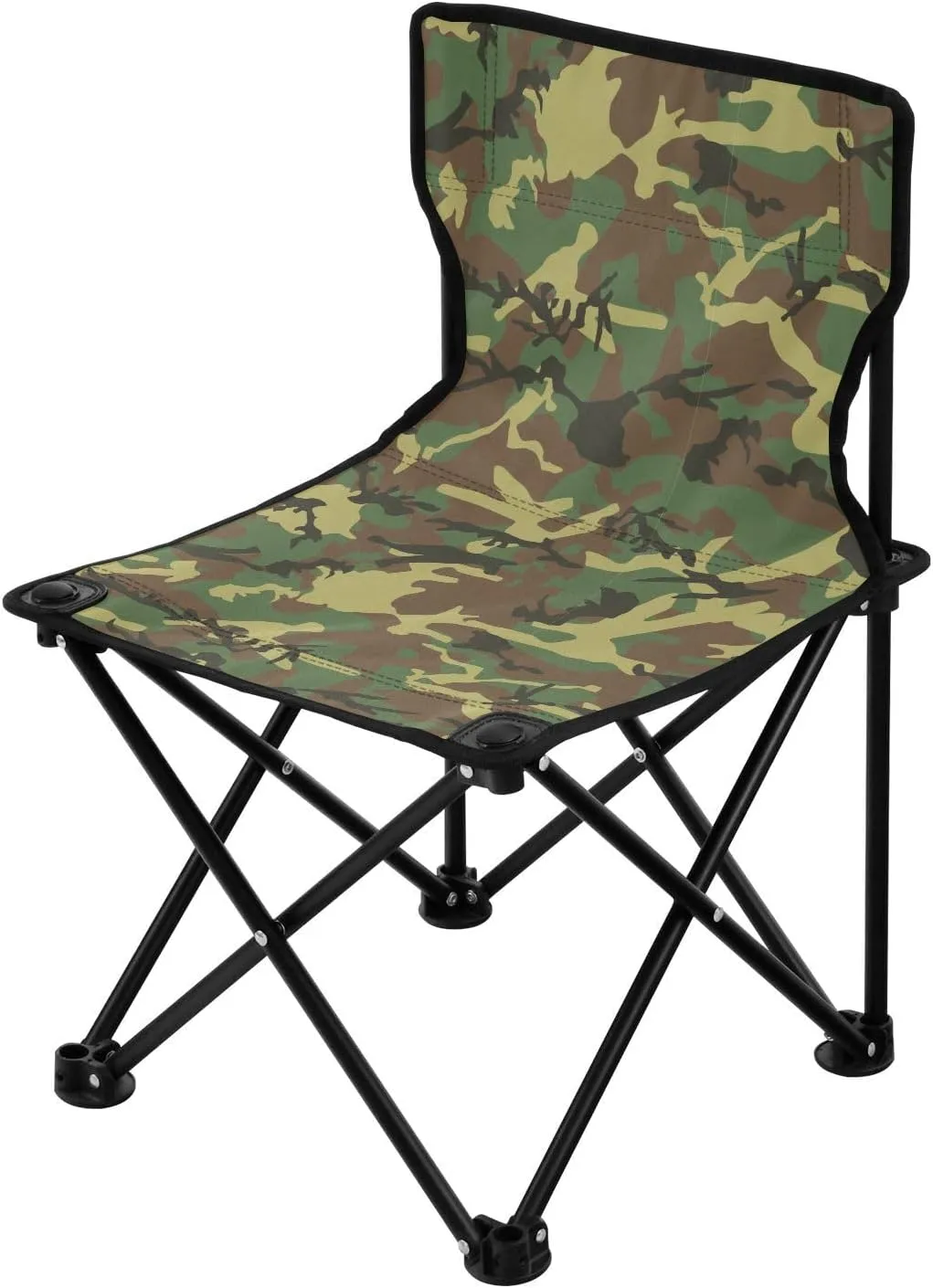 Camouflage Green Brown Collapsible Camp Chairs for Adults Lightweight Backpacking Chairs Includes Carry Bag Outdoor Chair for Camp Lawn