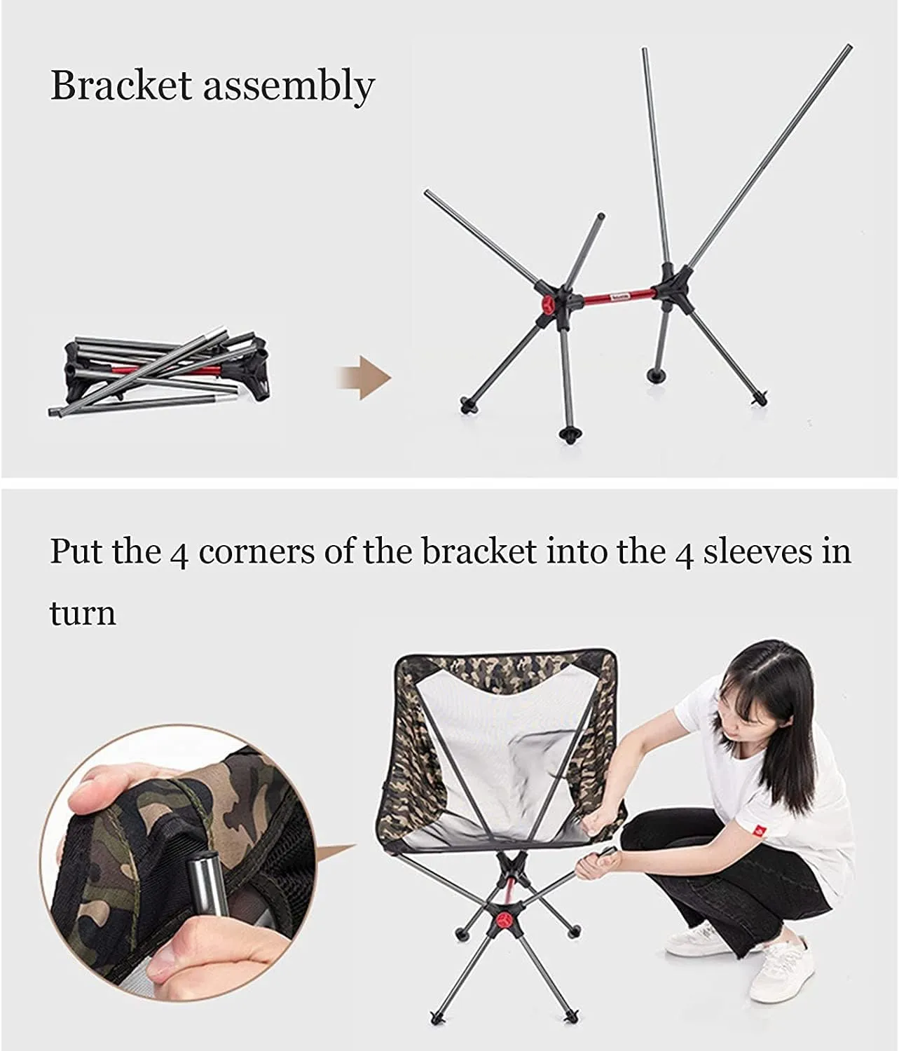 Camping Chair Folding Chair Portable Chair Outdoor Folding Chair Camping Beach Portable Simple Backrest Folding Sketching Seat Stool with Mesh Fabric Backrest Camping Chairs for Adults