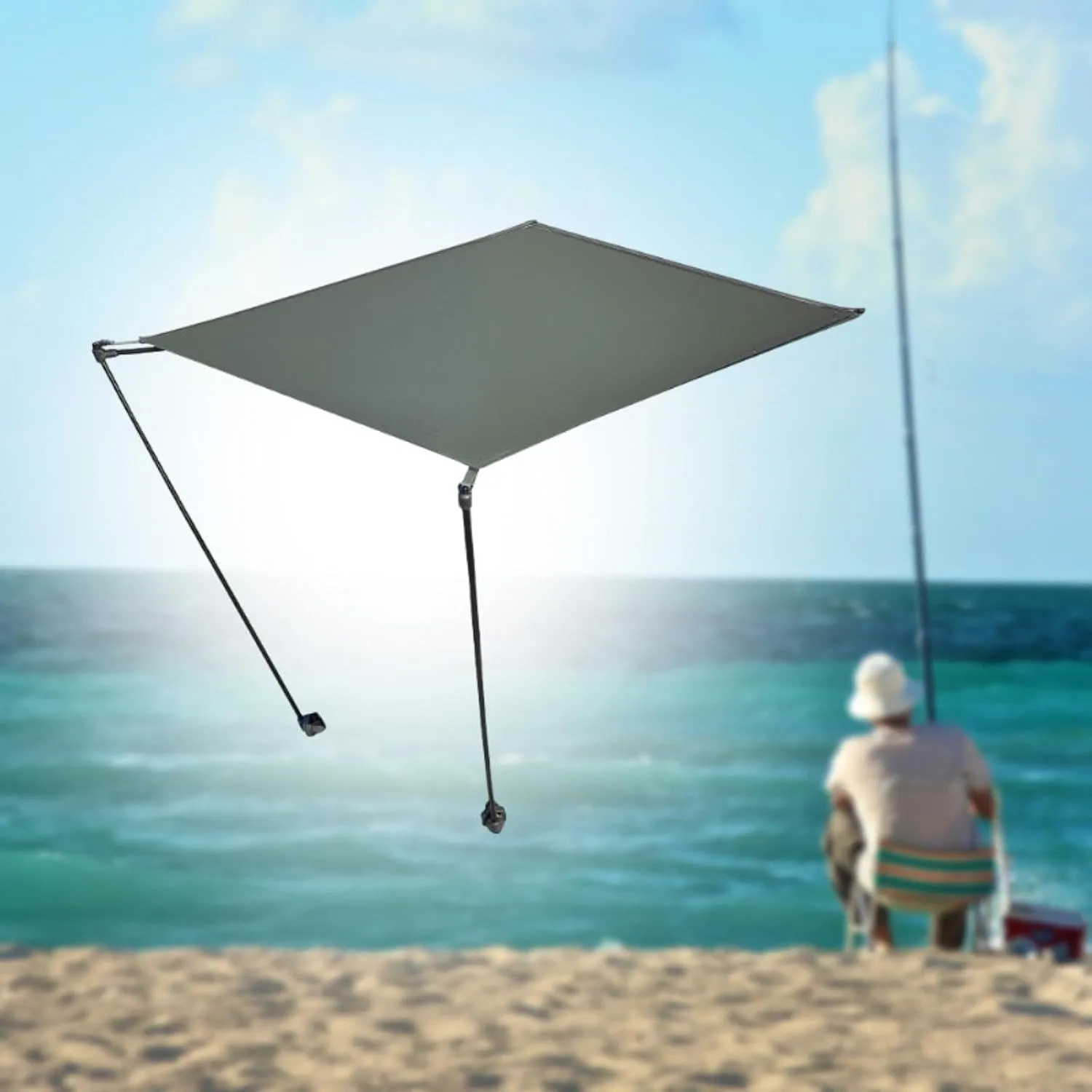 Camping Chair Shade Folding Chair Shade Adjustable Awning Waterproof Shelter Portable for Traveling Outdoor Backpacking