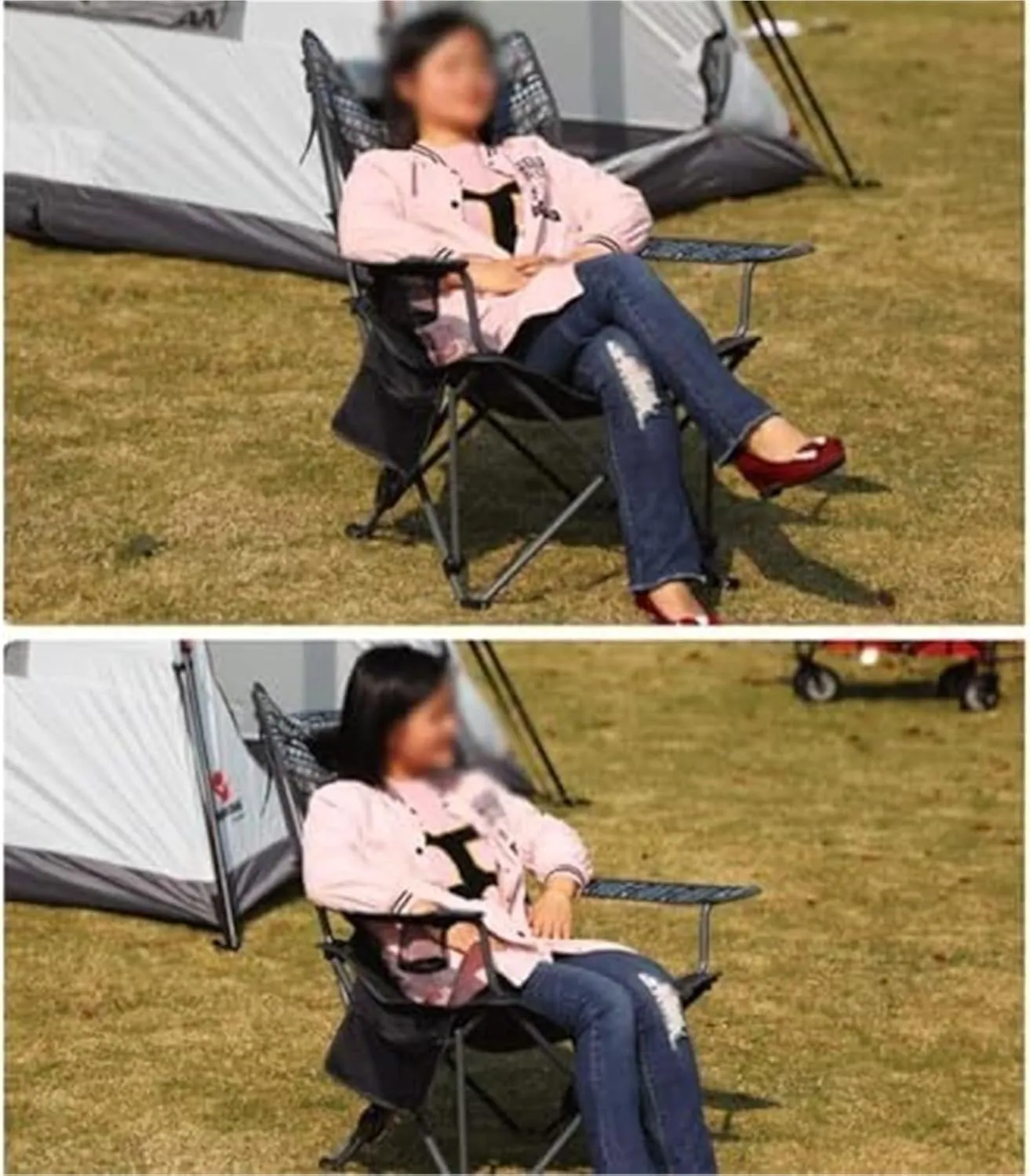 Camping Chair,Folding Camping Chair, Folding Chair Recliner Portable Lunch Break Sports Moon Chair