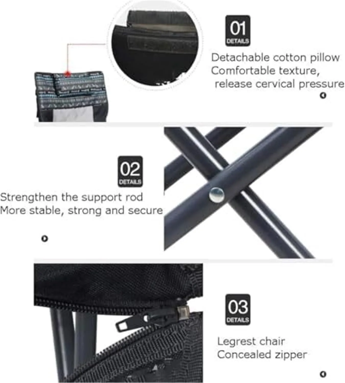 Camping Chair,Folding Camping Chair, Folding Chair Recliner Portable Lunch Break Sports Moon Chair