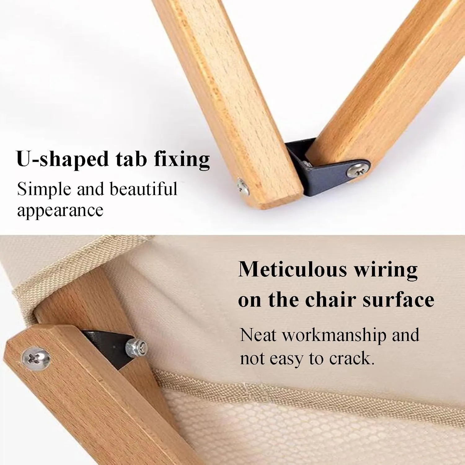 Camping Chairs for Adults Wooden Chair e Picnic Chairs Folding Camp Chair Lightweight with Mesh Pocket & Carrying Bag