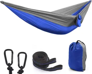 Camping Hammock - Portable Hammock, Best Parachute Double Hammock for Backpacking, Camping, Travel, Beach, Yard.