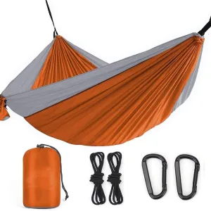 Camping Hammock with Tree Straps for Hanging, Portable Hammock with Travel Bag for Garden Outdoor Indoor Patio Backyard, 8.5x4.6 FT