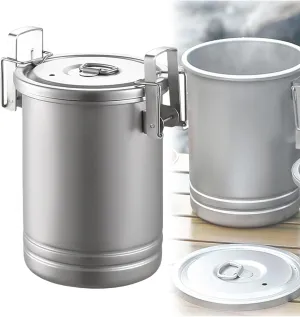 Camping Hiking Rice Cooker, Stainless Steels Steaming Pots, Rice Soup Cooking Outdoor Cookware, Travel Cooking Accessory
