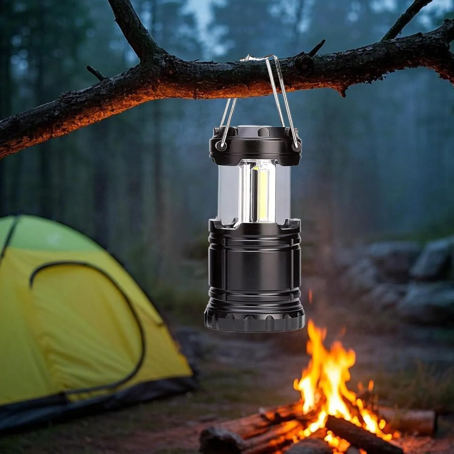 Camping Lantern | LED Camping Lights Camp Lantern,Battery Operated Waterproof Outdoor Lights with Foldable Hook, Survival Gear for Fishing Hiking Urgent Use