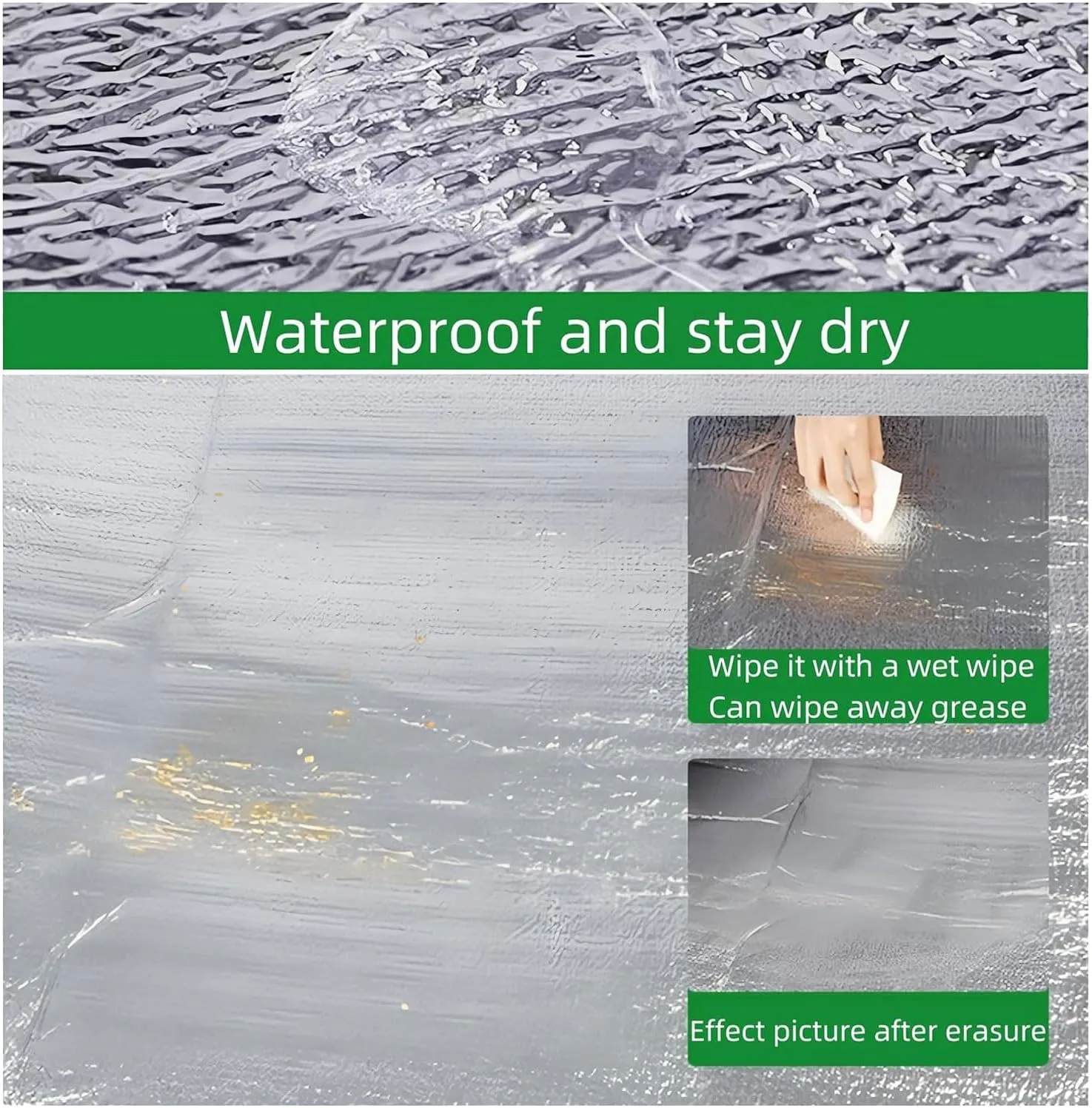 Camping Mat, Foldable Aluminium Foil Foam Sleeping Pad Picnic Tent Rug Blanket for Traveling and Outdoor Activities, 7mm Thickness Multiple Sizes