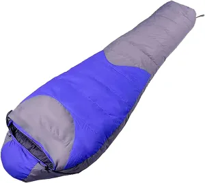 Camping Sleeping Bag, 3- Season Comfort, Single/Double Backpacking Down Sleeping Bags for Adults, Lightweight, Water Repellency, Camping Gear Comfortable