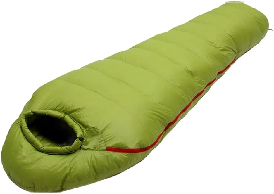 Camping Sleeping Bags 4 Seasons Camping Goose Down Sleeping Bag, Mummy Down Sleeping Bag, Soft Touch, Compression Stuff Sack