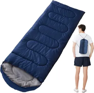 Camping Sleeping Bag,Sleeping Bag Ultralight Camping Waterproof Sleeping Bags Thickened Winter Warm Sleeping Bag Adult Outdoor Camping Sleeping Bags (Color : Blue, Size : 180 * 30 * 75cm)