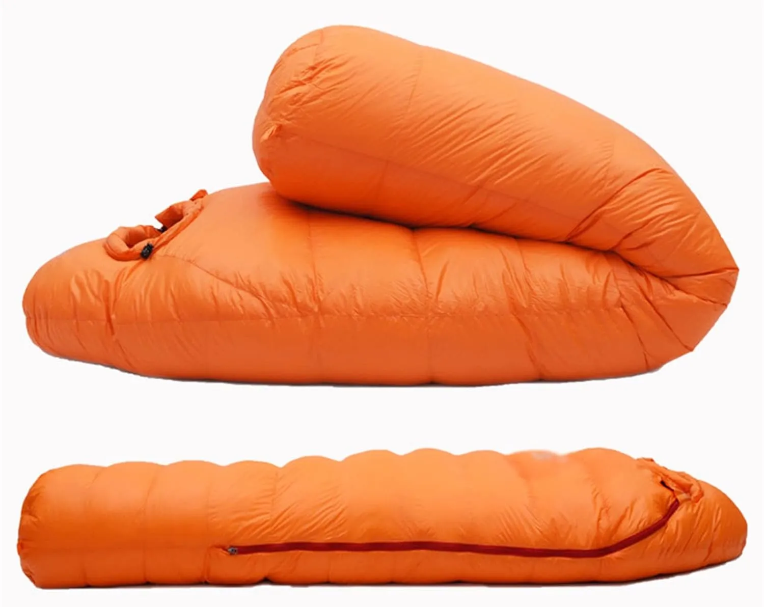 Camping Sleeping Bag,Very Warm White Goose Down Filled Adult Mummy Style Sleeping Bag Fit for Winter Thermal 4 Kinds of Thickness Camping Travel (Color : Green, Size : 1450g)