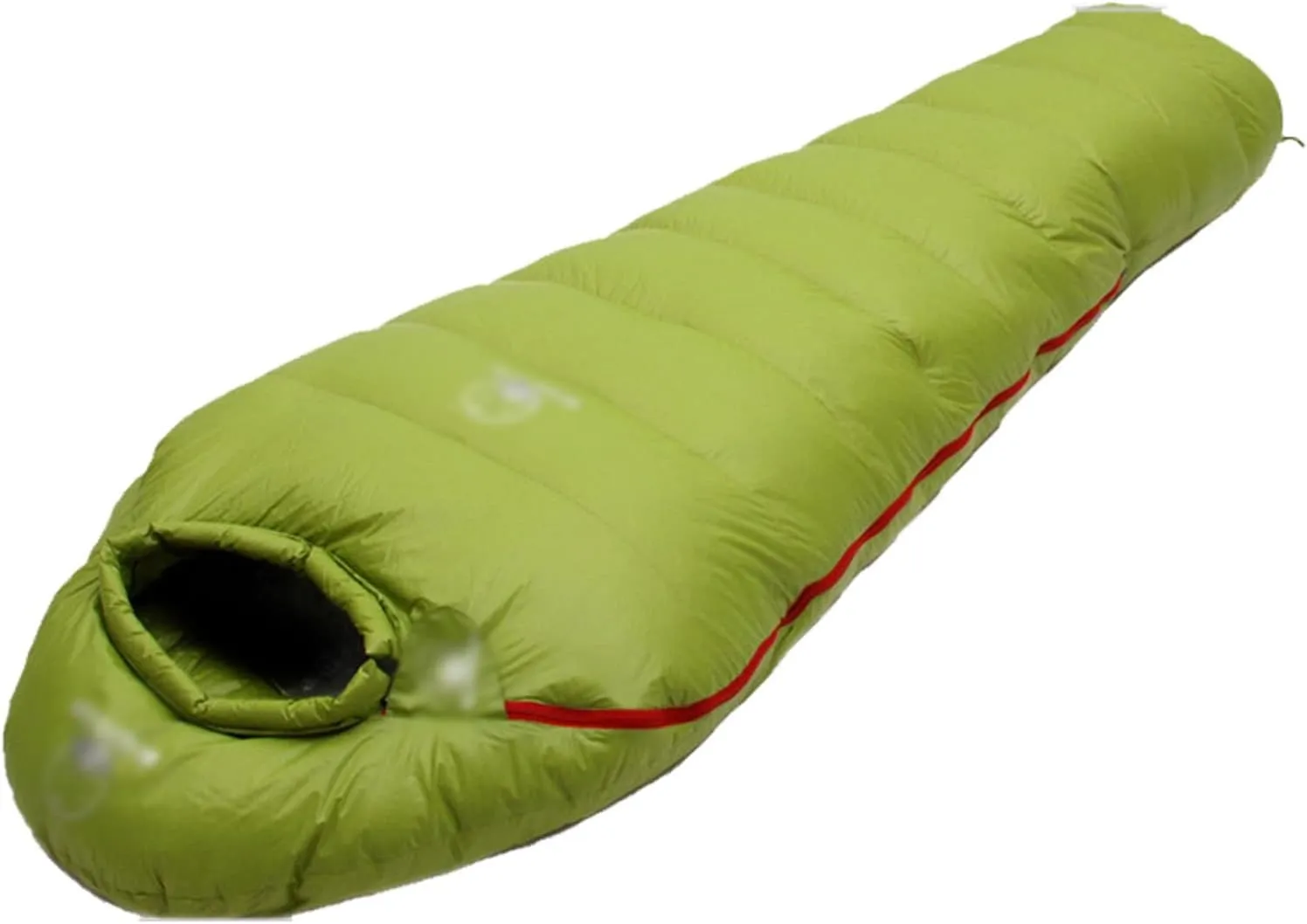 Camping Sleeping Bag,Very Warm White Goose Down Filled Adult Mummy Style Sleeping Bag Fit for Winter Thermal 4 Kinds of Thickness Camping Travel (Color : Green, Size : 1450g)