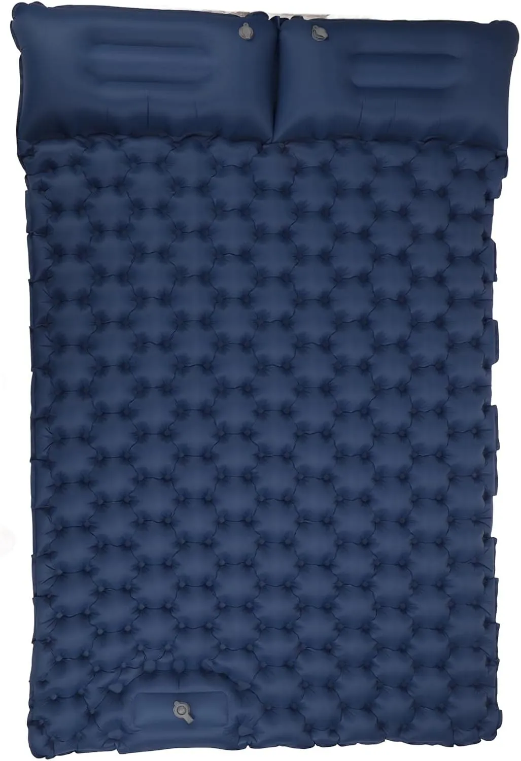 Camping Sleeping Pad, Double Sleeping Pad Inflatable Camping Sleeping Pads with Pillow Ergonomic Design Nylon Camping Mat Camping Mat Portable Double Sleeping Pad for Outdoor