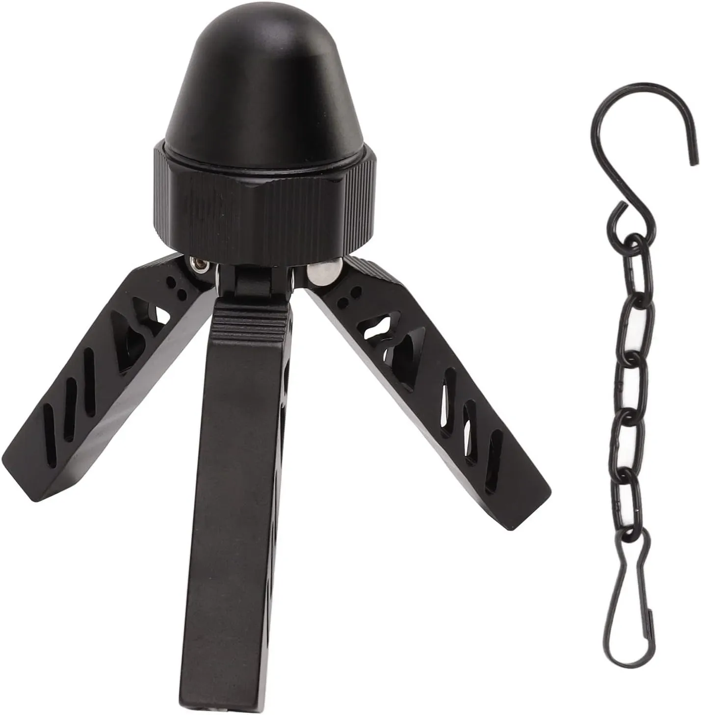 Camping Tent Pole Tripod, Flexible Ttent Poles with Hanger, Aluminum Alloy Stable Multifunctional Black A Shaped Tent Support Pole for Outdoor