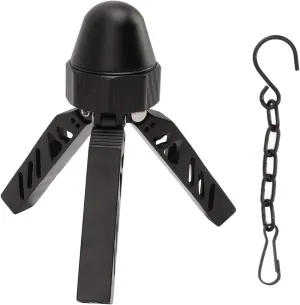 Camping Tent Pole Tripod, Flexible Ttent Poles with Hanger, Aluminum Alloy Stable Multifunctional Black A Shaped Tent Support Pole for Outdoor