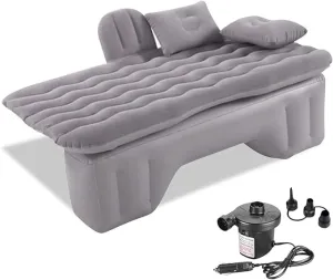 Car Air Mattress Back Seat for Ford F-150 F-250 F-350, Double-Sided Flocked, Grey