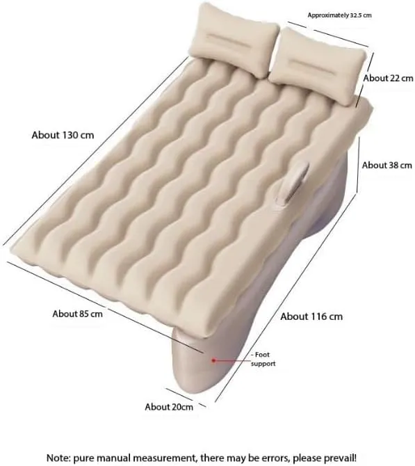 Car Air Mattress Back Seat for Kia K4 K5,Double Side Flocking Car Bed Portable Air Mattress Car Sleeping Mattress Car Accessories Cars Camping Bed,Off White