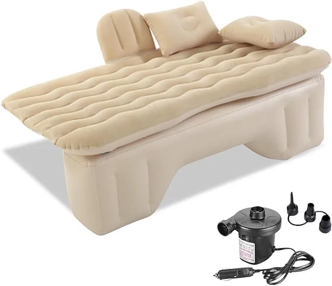 Car Air Mattress Back Seat for Kia K4 K5,Double Side Flocking Car Bed Portable Air Mattress Car Sleeping Mattress Car Accessories Cars Camping Bed,Off White