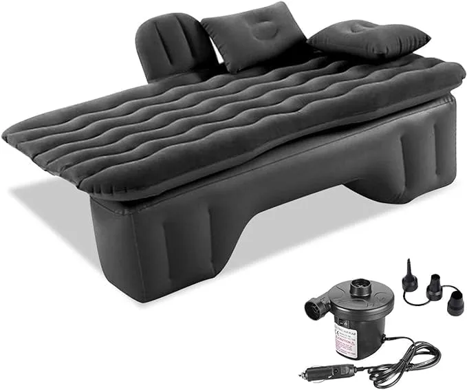Car Air Mattress Back Seat for Mercedes-Benz C300,Double Side Flocking Car Bed Portable Air Mattress Car Sleeping Mattress Car Accessories Cars Camping Bed,Black
