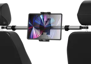 Car Headrest Tablet Mount, Car Backseat Tablet Holder for Kids - Adjustable 360 Rotation Between Seats Stand for 4-12.9" Devices, iPad Pro Air Mini, Galaxy Tabs, Fire, iPhone Series