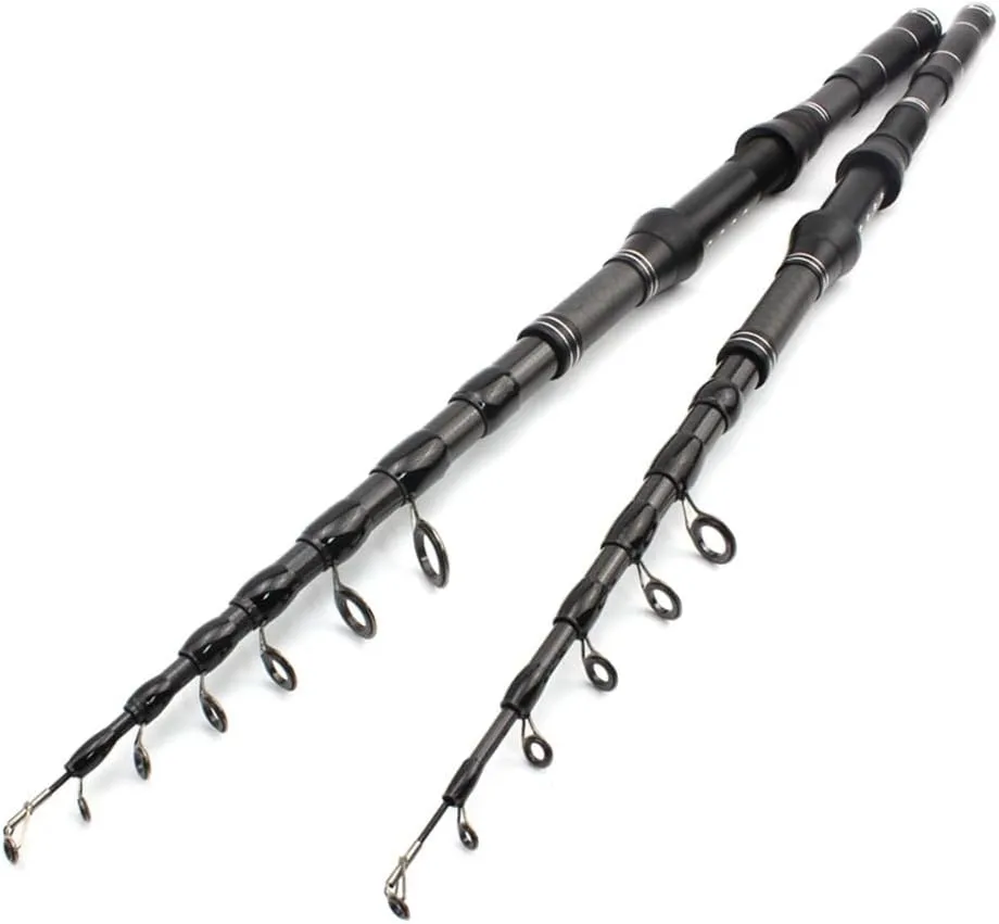 Carbon Fiber Telescopic Fishing Rod Sea 8-25LB Saltwater Portable Spinning Pole