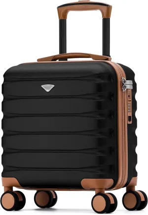Carry On Suitcase 16.25x13.5x8 Hardside TSA Lock & USB Port Lightweight Luggage Silent Double Spinner Wheels Maximum Underseat Carry-On Bag For Virgin & South West Approved Airlines