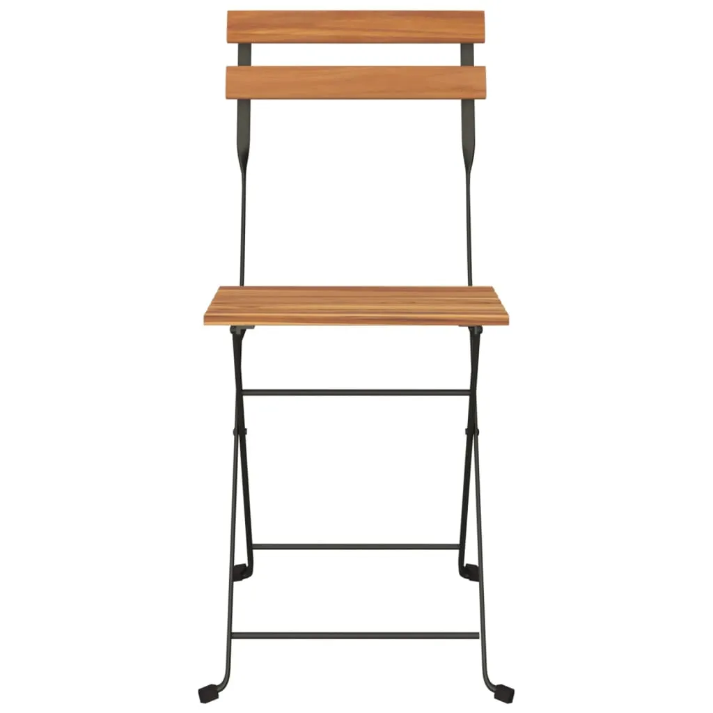 Chair Folding Chair Outdoor Patio Furniture Solid Wood Teak and Steel