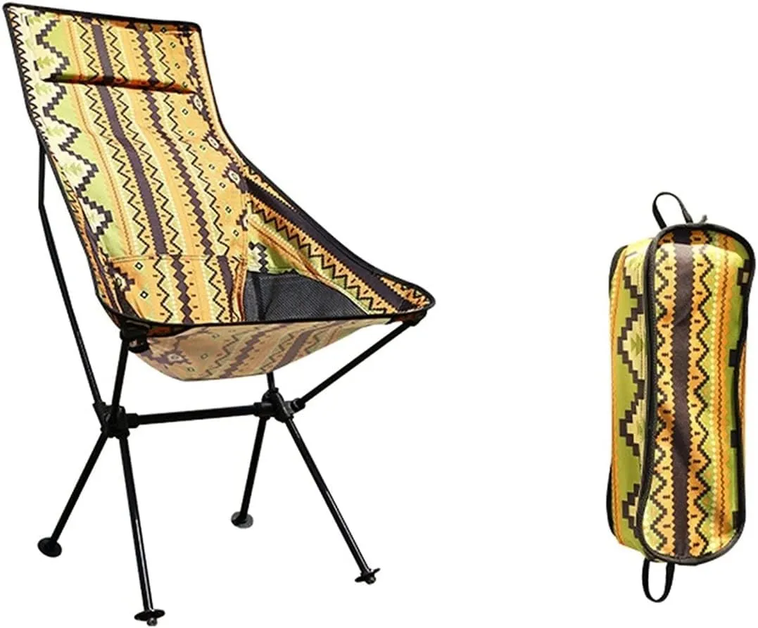 Chair for Outdoors, Outdoor Folding Chair Camping Fishing Aluminum Seat Stool Beach Chair for Sunbathing Barbeques Hiking Picnic Chair for Adults