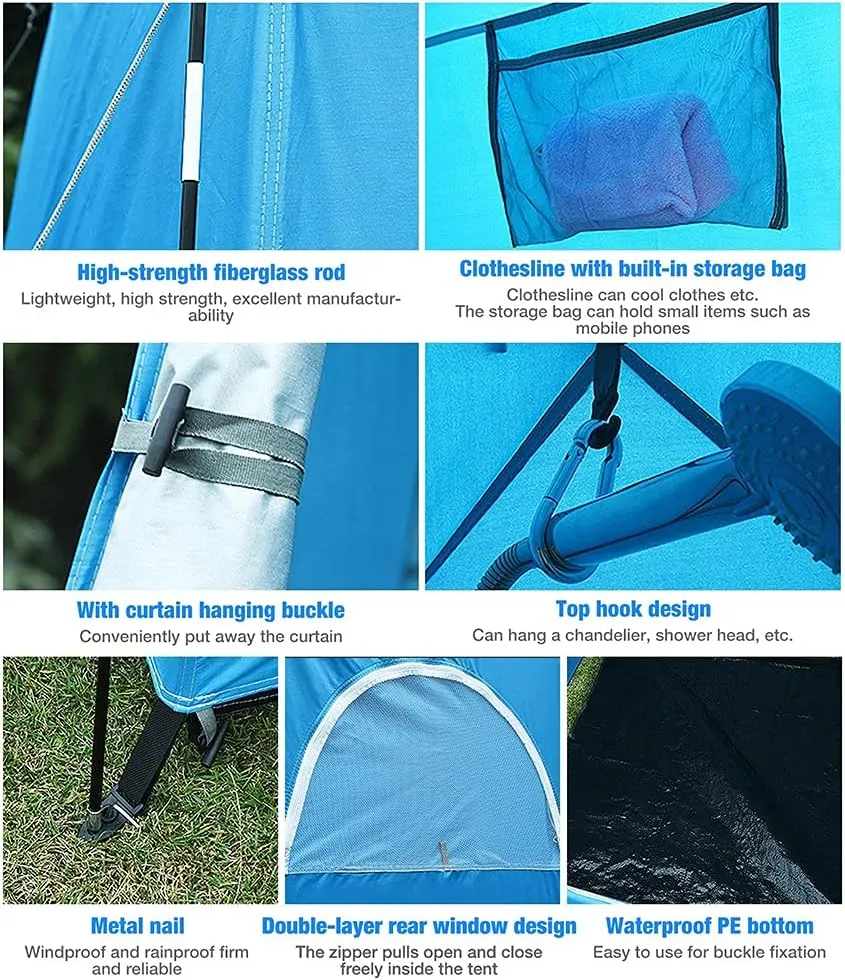 Changing Tents For Camping Pop Up Toilet Tent Shower Privacy Tent For Changing Dressing Room Beach Fishing Hiking Portable Outdoor Toilet Shelter Tent