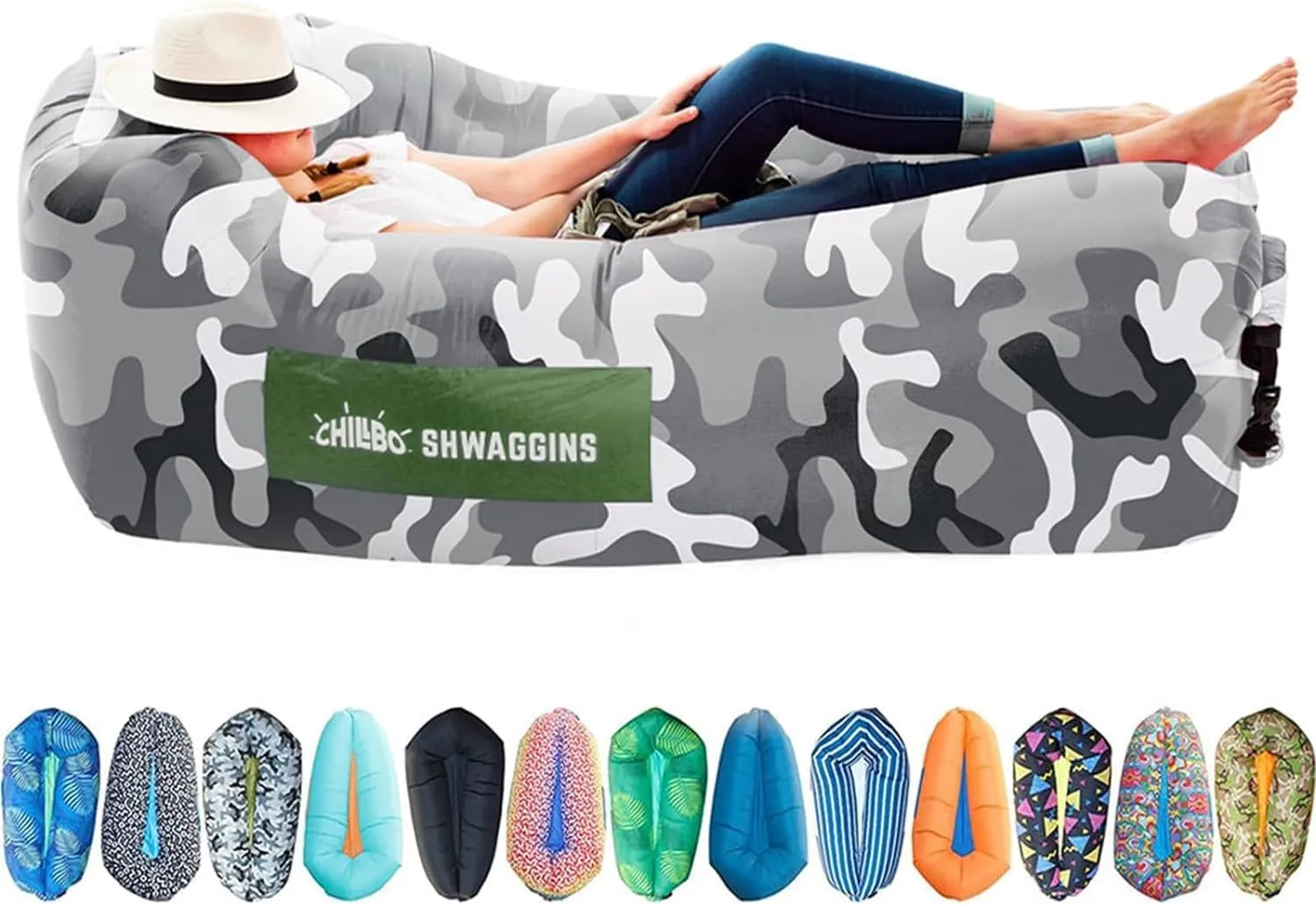 Chillbo Inflatable Couch – Cool Inflatable Chair. Upgrade Your Camping Accessories. Easy Setup is Perfect for Hiking Gear, Beach Chair and Music Festivals.