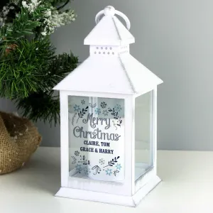 Christmas Frost White Lantern