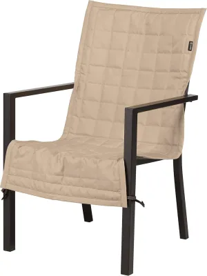 Classic Accessories Montlake Water-Resistant 45 Inch Patio Chair Slipcover, Antique Beige, Patio Furniture Covers