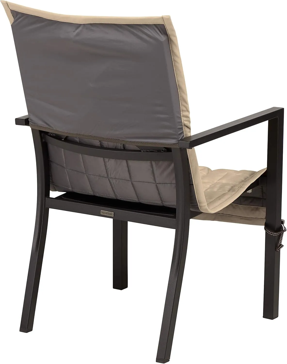 Classic Accessories Montlake Water-Resistant 45 Inch Patio Chair Slipcover, Antique Beige, Patio Furniture Covers