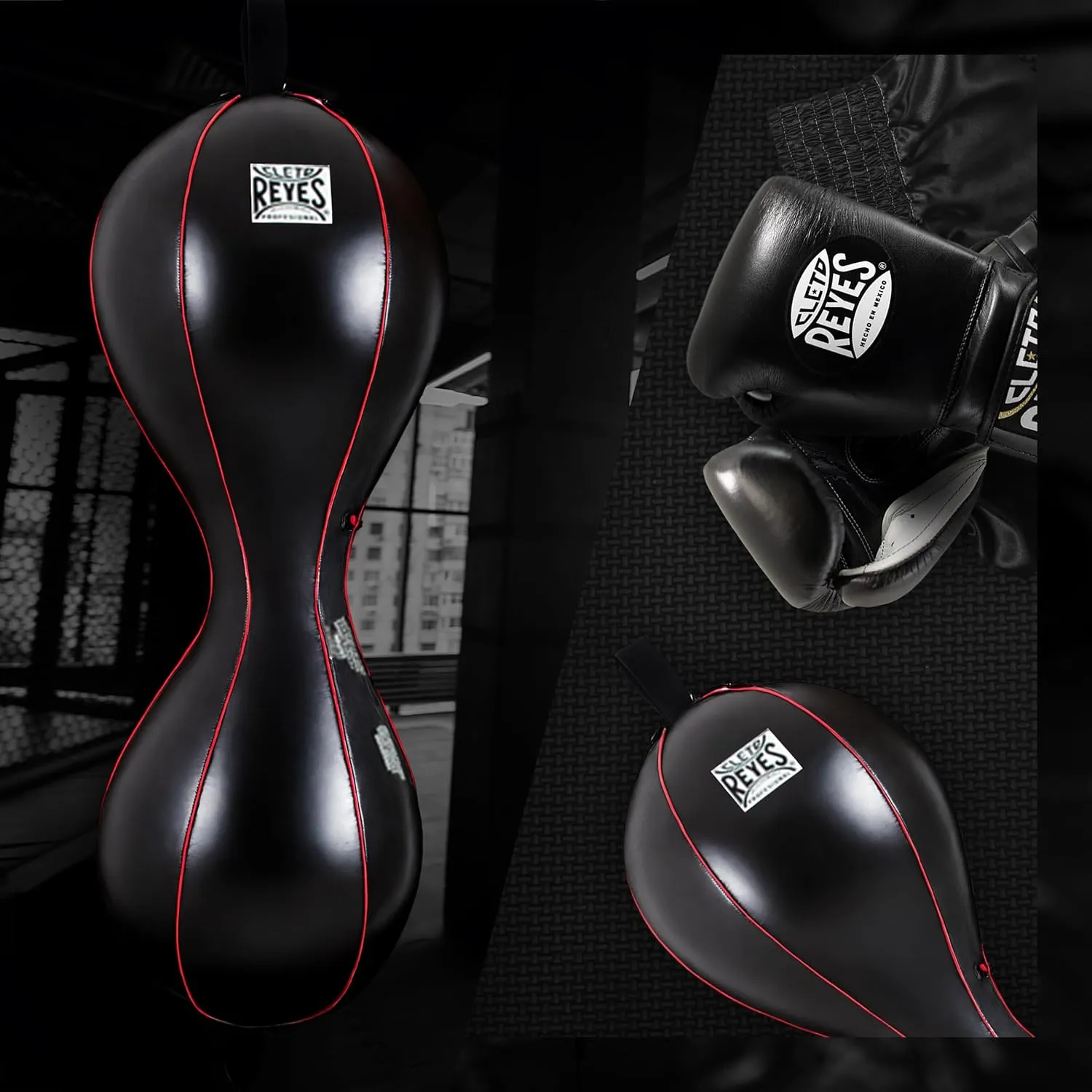 CLETO REYES Double-Double End Punching Bag for Boxing Workout Practice Gym Training Equipment, MMA, Kickboxing, Muay Thai