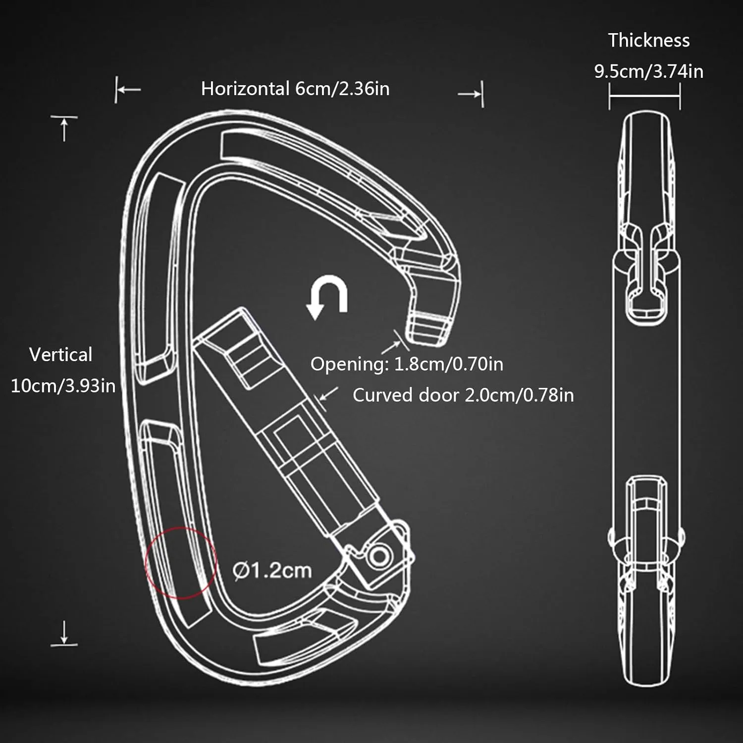 Climbing Carabiners Locking Carabiner Clip Straight Curve Door Flat Belt Mountaineering Quick Release Set Blue,Flat Belt Length:27cm