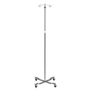 Clinton IV-40 , Economy 2-Hook Iv Pole, 4-Leg