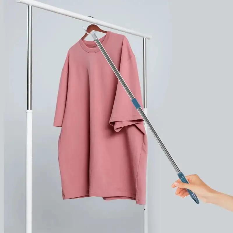 Clothes Rail Reach Rod Drying Supply Closet Pole Smart Curtains Adjustable Balcony Telescopic Coat Hangers Household