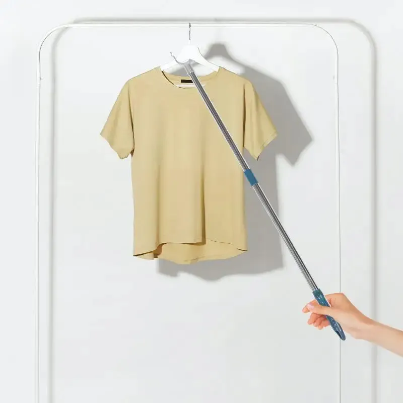 Clothes Rail Reach Rod Drying Supply Closet Pole Smart Curtains Adjustable Balcony Telescopic Coat Hangers Household