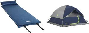 Coleman Self-Inflating Sleeping Pad with Pillow   Coleman 2-Person Sundome Tent