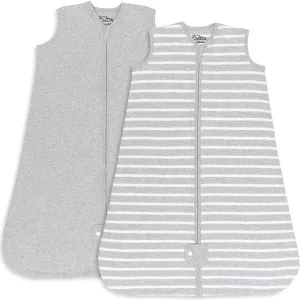 Comfy Cubs Baby Sleep Sack 18-24 Months, X-Large - Soft 100% Cotton Wearable Blanket for Babies & Toddlers - Breathable Sleeveless Sleep Bag for Baby with Covered Zipper - Grey