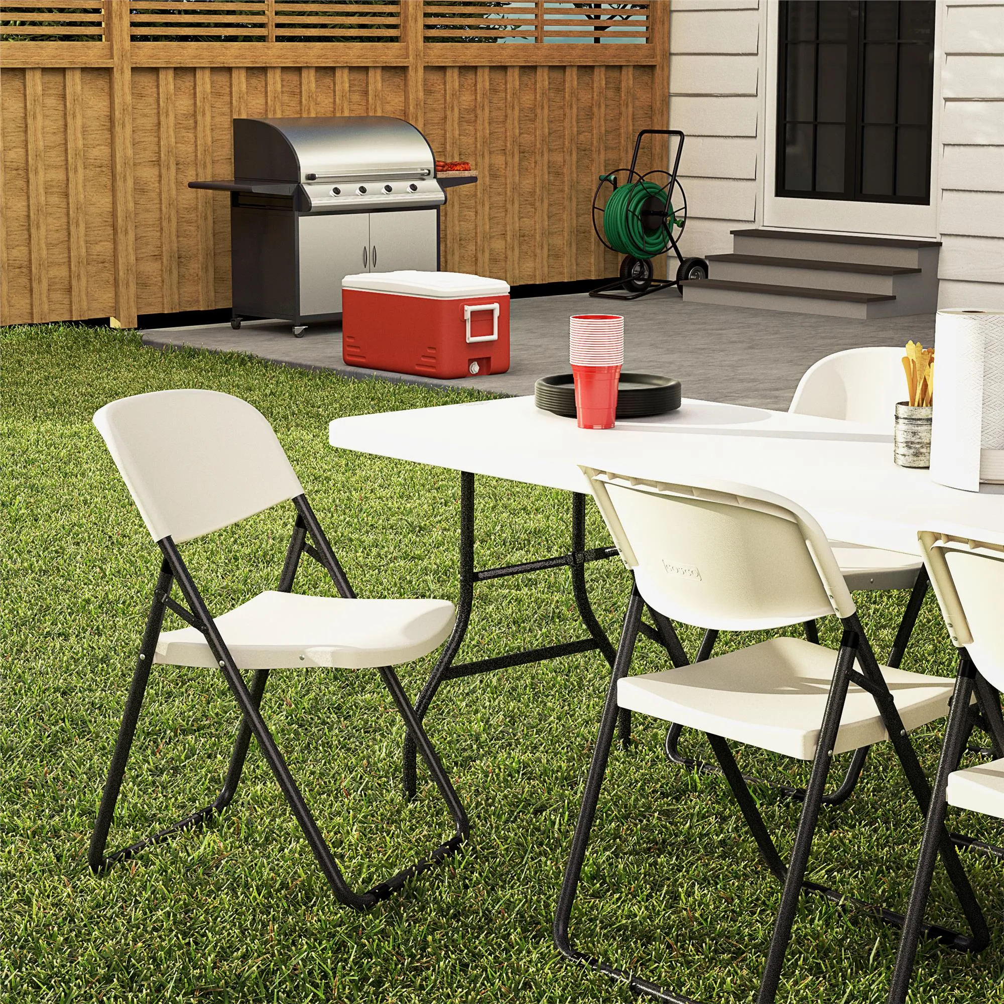 COSCO U-Leg Resin Folding Chair